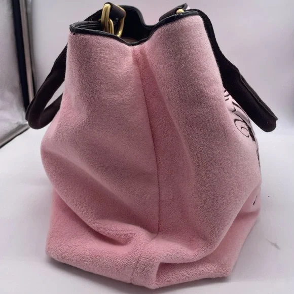 💅✨🩷Vintage XL Juicy Couture Pink and Brown Y2K Bag - Picture 4 of 17